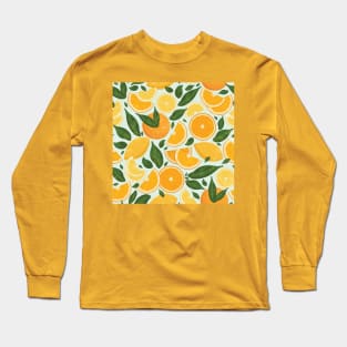 Summery Citrus Mood / Mint Splash Long Sleeve T-Shirt